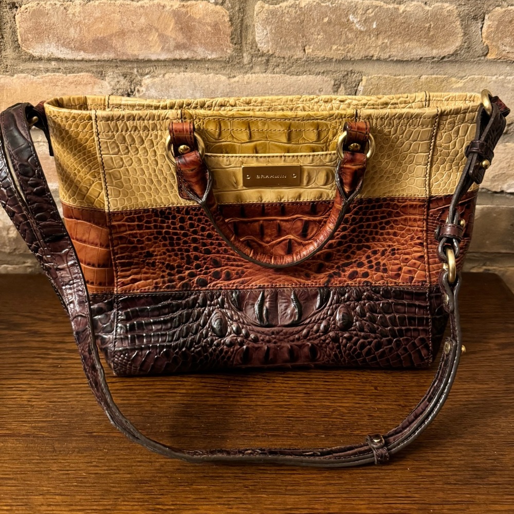 Brahmin Tri-Colored Melbourne Shoulder Tote